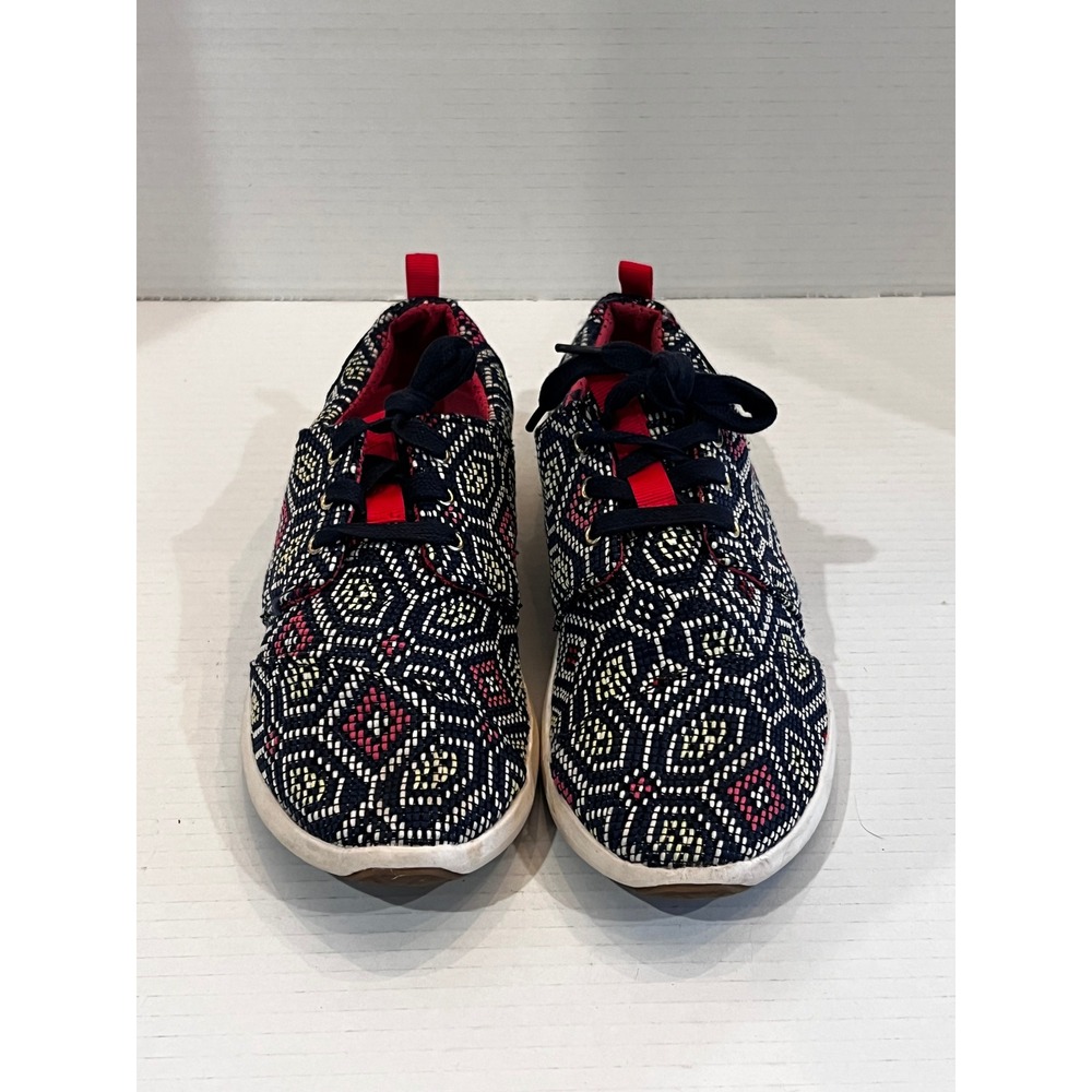 TOMS Woven Sneakers Casual Lace Up Shoes Womens Multicolor